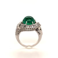 5.69 Carat Colombian Emerald and Diamond Ring in Platinum 950