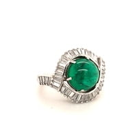 5.69 Carat Colombian Emerald and Diamond Ring in Platinum 950