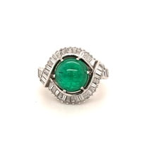 5.69 Carat Colombian Emerald and Diamond Ring in Platinum 950