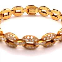 Timeless Cartier Diamond 18 Karat Yellow Gold Bracelet