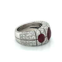 Burma Ruby and Diamond Ring by Péclard in 18 Karat White Gold