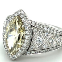 2.77 ct Marquise-Cut Diamond Ring by Avalon Swiss in 18 Karat White Gold