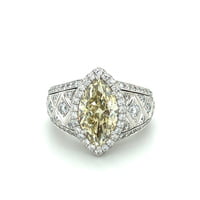 2.77 ct Marquise-Cut Diamond Ring by Avalon Swiss in 18 Karat White Gold