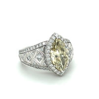 2.77 ct Marquise-Cut Diamond Ring by Avalon Swiss in 18 Karat White Gold