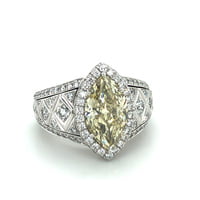 2.77 ct Marquise-Cut Diamond Ring by Avalon Swiss in 18 Karat White Gold