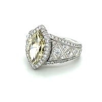 2.77 ct Marquise-Cut Diamond Ring by Avalon Swiss in 18 Karat White Gold