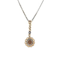 Belle Époque Natural Pearl and Diamond Necklace in Platinum and Gold