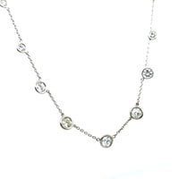 Classic Diamond Necklace in 18 Karat White Gold