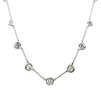 Classic Diamond Necklace in 18 Karat White Gold