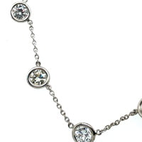 Classic Diamond Necklace in 18 Karat White Gold