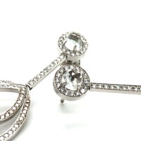 Fabulous Rock Crystal and Diamond Pendant Earrings in 18 Karat White Gold