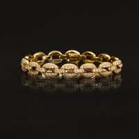 Timeless Cartier Diamond 18 Karat Yellow Gold Bracelet