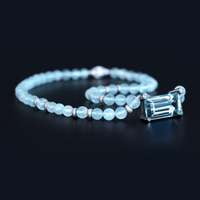 24.24 Carat Aquamarine Necklace in 18 Karat White Gold with Diamonds