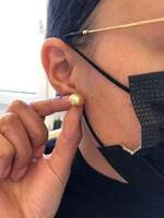 Golden South Sea Cultured Pearl Earstuds in 18 Karat Yellow Gold Golden South Sea Cultured Pearl Earstuds in 18 Karat Yellow Gold