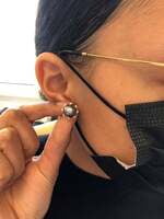 Fabulous Pair of Tahitian Pearls and Diamonds Ear Studs Fabulous Pair of Tahitian Pearls and Diamonds Ear Studs